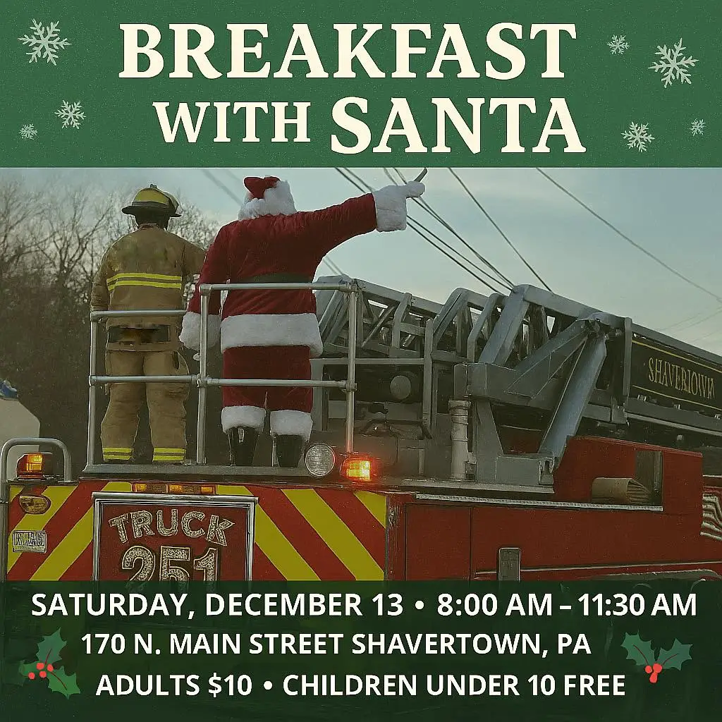 Santa’s Coming to Town On Shavertown Volunteer Fire Truck!
